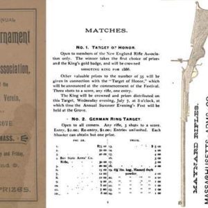 New England Rifle Association 1886 Schuetzen Tournament