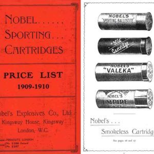 Nobel Sporting Cartridges 1909 - 1910 Catalogue