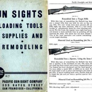 Pacific 1939 Gun Sights and Reloading Circa Gun & Accessory Catalog