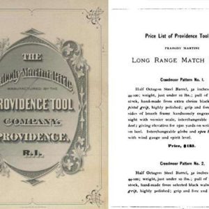 Peabody Martini Rifle 1877 Circa Manual- Providence Tool Co.