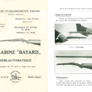 Pieper 1912-13 circa Anciens Etablissements- Manual Carabine Bayard Semi-Automatique