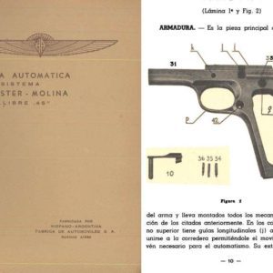Pistola Automatica c1965- Ballester-Molina cal .45- Argentina- Manual