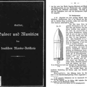 Galstar- Pulver und Munition 1886 Der Deutchen Marine Artillerie