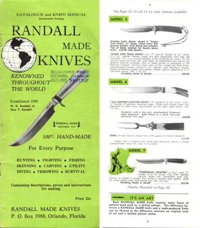 Randall Made Knives 1965 Catalog - GB-img-0