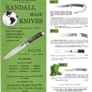 Randall Made Knives 1971 Catalog