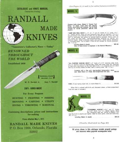 Randall Made Knives 1971 Catalog - GB-img-0