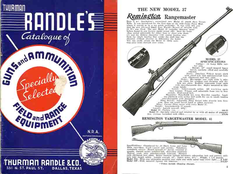 Thurman Randle's Gun Catalogue of 1938, Dallas, TX. - GB-img-0
