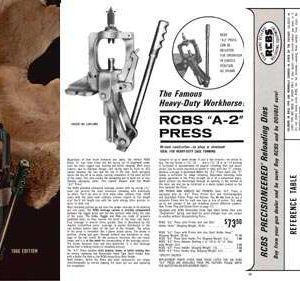 RCBS 1966 Reloading Equipment Catalog, Oroville, CA
