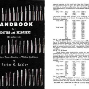 Handbook for Shooters & Reloaders 1959 Ackley-Wildcat