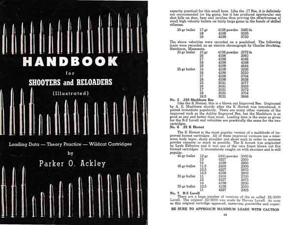 Handbook for Shooters & Reloaders 1959 Ackley-Wildcat - GB-img-0