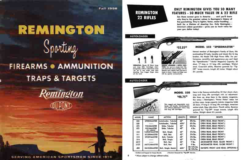 Remington 1958 Sporting Firearms Catalog - GB-img-0