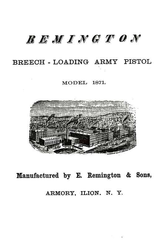 Remington Model 1871 Breech Loading Army Pistol Manual - GB-img-0