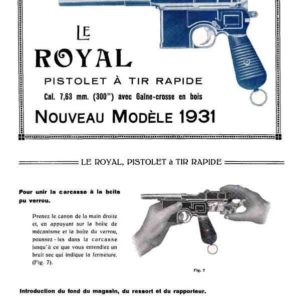 Beistegui Hermanos 1931-Mauser Le Royal Pistolet Manual