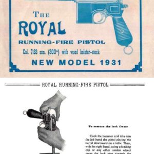 Beistegui Hermanos 1931 Royal Running, Mauser Auto Mach. Manual, Eibar Spain