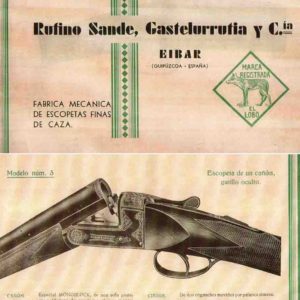 Rufino Sande 1933 Gastelurrutia y CÃa, Shotguns- Guipuzcoa, Spain