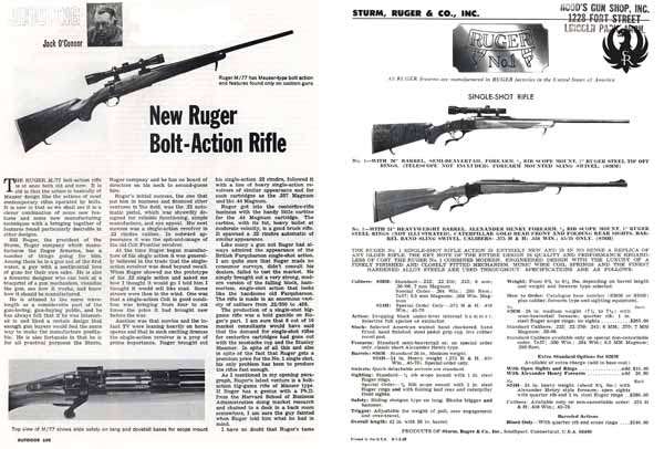 Sturm Ruger 1968 Model M77 Rifle- Outdoor Life Reprint - GB-img-0