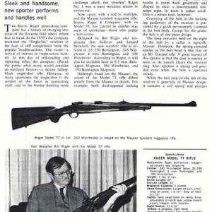 Ruger 1969 Model 77 American Riflemen Review and Advertisement