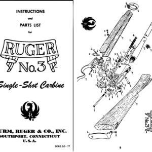 Ruger No.3 SS Carbine 1977 Manual