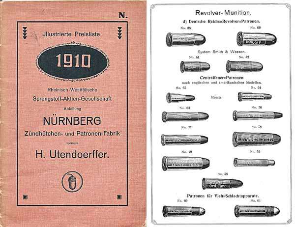 RWS Preis-Liste 1910 Munitions-Fabrik Nurnberg - GB-img-0
