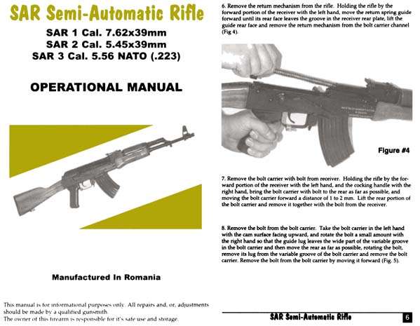 SAR Semi-Automatic Rifle Manual 7.62; 5.45; 5.56 cal (Romania) - GB-img-0