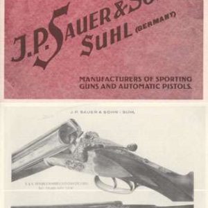 Sauer & Sohn 1930 Circa Gun Catalog (in English)