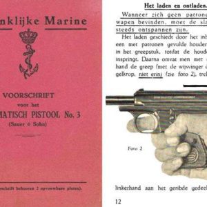 Sauer 1935 Circa Automatic Pistol No. 3 Dutch Navy- Manual