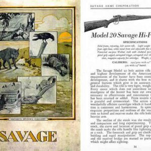 Savage 1924 circa Firearms and Ammunition #63 Catalog