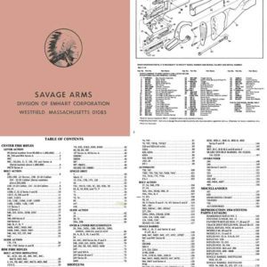 Savage 1984 Component Parts Catalog