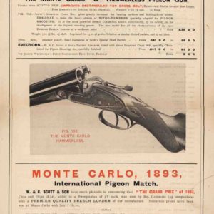 W & C Scott & Sons London 1893 Flyer