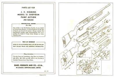 J C Higgins 1962 Model 21 Shotgun Manual - GB-img-0