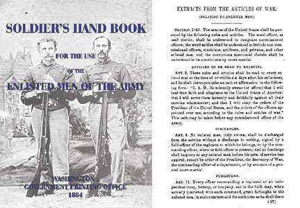 Soldier's Handbook 1884 for Enlisted Men in the Army - GB-img-0