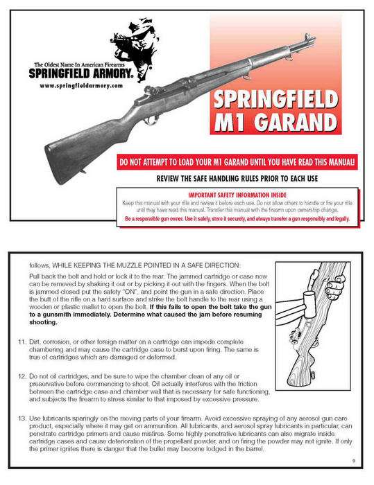 Garand Manual- 1980  Springfield Armory M1 - GB-img-0