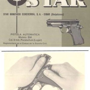 Star Pistola Automatica 9mm Modelo BM Manual