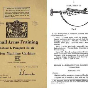 Sten Machine Carbine Manual 1942 British Small Arms Training
