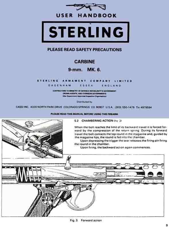 Sterling Mk 6 Sub Machine Carbine Manual 1970  (UK) - GB-img-0