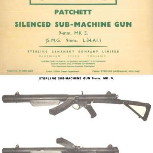 Sterling Patchett Silenced MK5 SMG 9mm L.34.AI Manual (UK)