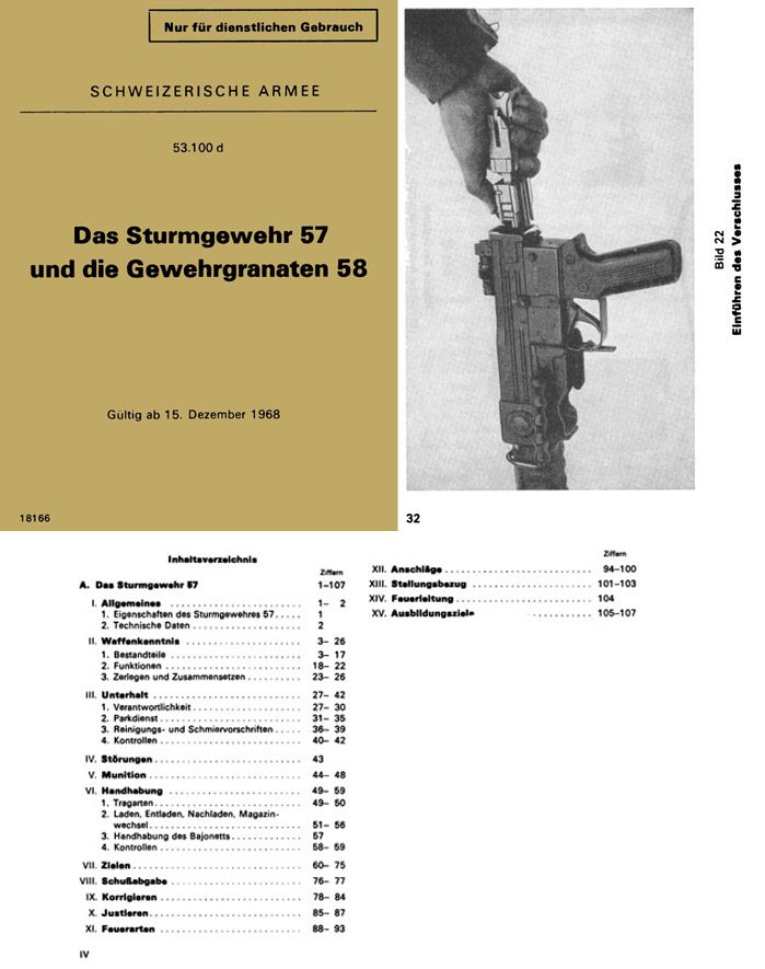 Sturmgewehr StG-57 MG Manual 1968 Schweizerische Armee - GB-img-0