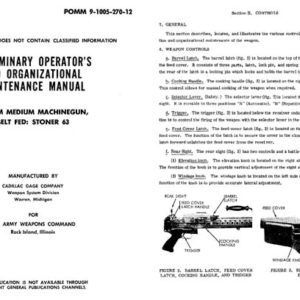 Stoner 63 MMG Medium Machine Gun Manual