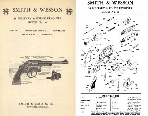 Smith & Wesson Model 10 - 38 Military & Police Revolver Manual - GB-img-0