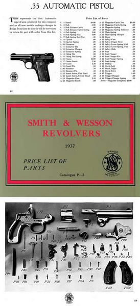 Smith & Wesson 1937 Revolvers Component Parts Catalog P-3 - GB-img-0
