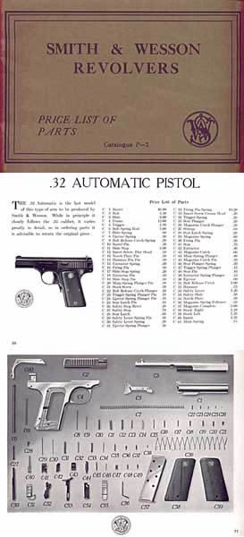 Smith & Wesson 1937 Parts Price List Catalog P-2 - GB-img-0