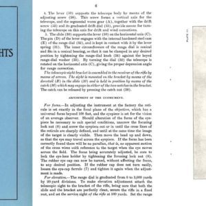 Telescopic Musket Sights M1908 & M1913 GPO 1917- Manual