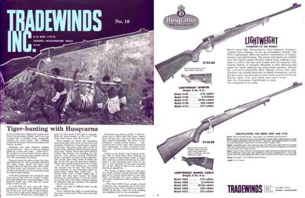 Tradewinds 1965 Mauser, Husqvarna Gun Catalog (Tacoma, WA)