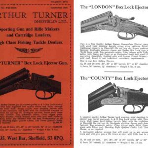 Arthur Turner 1976 Guns Catalog, Sheffield, Engl.
