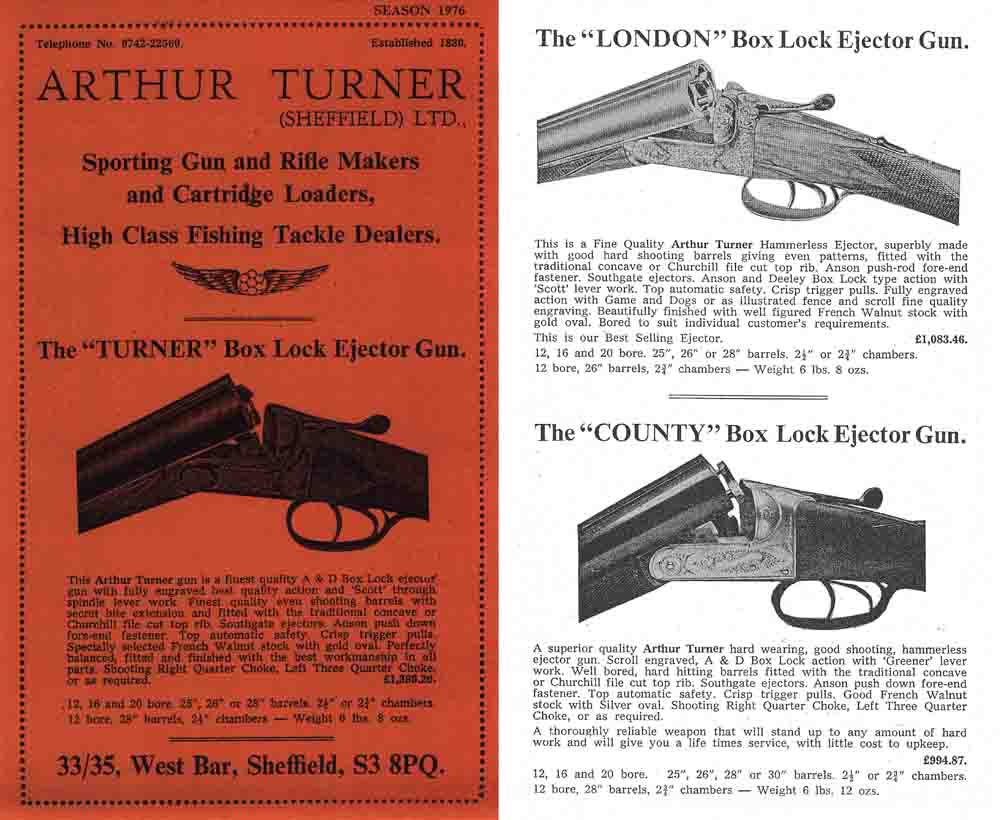 Arthur Turner 1976 Guns Catalog, Sheffield, Engl. - GB-img-0