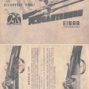Ugarteburu 1946 Circa Escopetas- Shotguns, Eibar, Spain