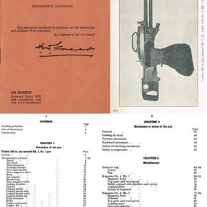 Vickers 1943 .303 Gas Operated MK.I Machine Gun Handbook Nos 1, 2, 3, 4 (UK)