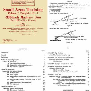 Vickers 1944 .303 Machine Gun Part III Small Arms Training Vol 1 No 7