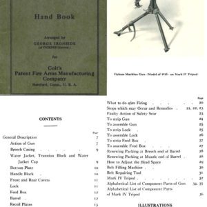 Vickers-Colt 1917 M1915 Machine Gun & Tripod Handbook