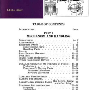 Vickers 1918 M1915 Machine Gun Handbook (US- Fort Sill)